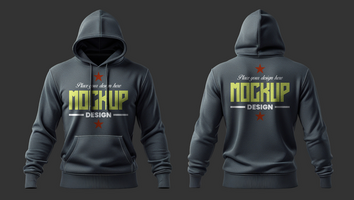 Hoodie mockup template with a clean background for branding and apparel design showcase psd