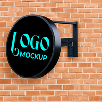 Clean logo presentation with a high resolution logo mockup for branding and print psd