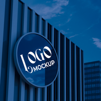 Logo mockup template with a digital logo mockup for branding presentation psd