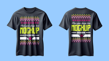 Minimalist black t shirt mockup designed for tshirt design projects and apparel branding needs psd
