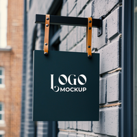 Logo mockup scene with a minimalist and high quality branding mockup psd