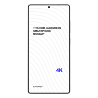 Ultra Titanium Jadegreen Smartphone Mockup Without Background psd