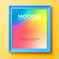Minimalist table-top frame mockup for soft modern interiors psd