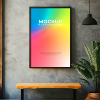 Minimalist gallery frame mockup for sleek presentations psd