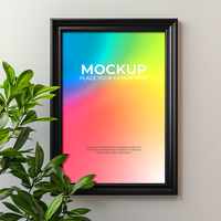 Soft glow picture frame mockup for elegant branding psd