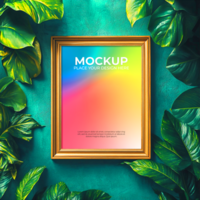 Matte glass frame mockup for soft and elegant presentations psd
