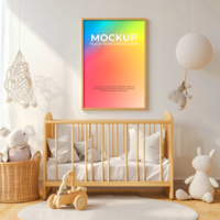 Open-frame concept mockup for futuristic and abstract designs psd