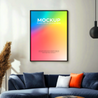 Textured concrete background frame mockup for bold visuals psd