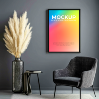 Blank canvas frame mockup for dynamic and artistic styling psd