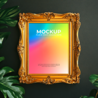 Soft shadow picture frame mockup for clean branding projects psd