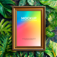 Realistic blank A4 frame mockup for document presentation psd