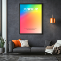 Sophisticated blank frame mockup for branding and marketing psd