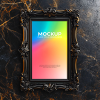 Simple and clean picture frame mockup for creative projects psd