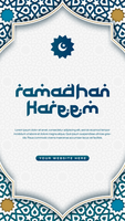 Gradient Ramadhan Kareem Social Media Story Banner Template Design With Islamic Pattern psd
