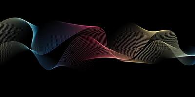 abstract banner with a colourful flowing lines design vector