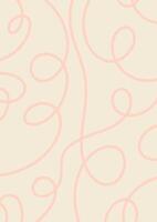 Pastel coloured abstract background with hand drawn swirly lines design vector
