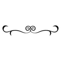 Calligraphic design elements. illustration. Black and white vector