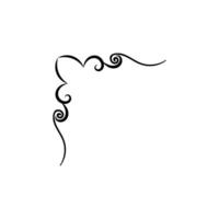 Calligraphic design elements. Decorative frame with swirls. vector