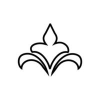 Fleur de lis icon. Outline fleur de lis icon for web design isolated on white background vector