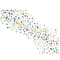 Colorful explosion of confetti. Grainy abstract multicolored texture on a white background. Design element. illustration vector