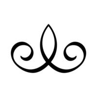 decorative monogram icon over white background, flat style, illustration vector