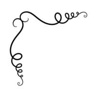 Calligraphic design element. illustration. Black and white vector