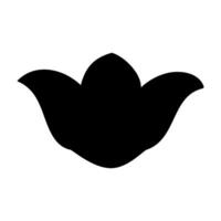 Black silhouette of a flower on a white background. illustration. vector
