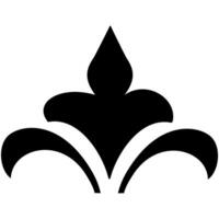 Lily of the valley icon. Black symbol isolated on white background. vector