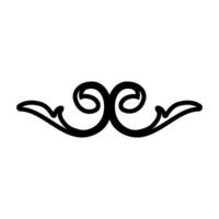 decorative vintage ornament icon over white background, line style, illustration vector