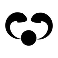 Fitness and lifestyle concept represented by mask icon. Isolated and flat illustration vector