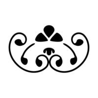 decorative flower icon over white background, line style, illustration vector
