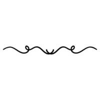 Hand drawn doodle line border. illustration isolated on white background. vector