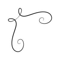 Calligraphic design element. illustration. Hand drawn line art. vector