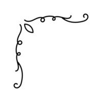 cute frame with leafs decoration line style icon illustration design vector