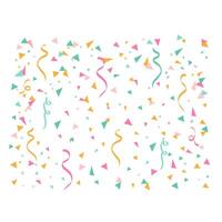 Confetti and ribbons on a white background. illustration. vector