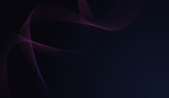 The dark red and blue abstract Shiny waving dots design element. Modern purple blue gradient flowing wave dots. Futuristic technology concept. illustration.