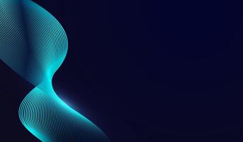 Abstract glowing wave lines on dark blue background in . abstract composition showcases fluid. A Futuristic technology dark blue abstract background with waving lines pattern. vector