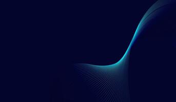 A dark blue abstract waving lines pattern on background for technology and AI concepts with dark background, Modern purple blue gradient flowing wave lines. Futuristic technology . vector