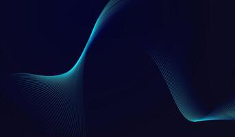 A blue abstract wave pattern made of glowing lines with dark background, Modern purple blue gradient flowing wave lines. Futuristic technology concept Futuristic technology concept. illustration vector