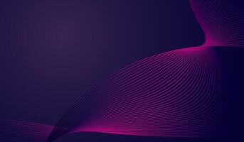 Abstract futuristic flowing wave-like patterns in shades of pink and purple against a deep blue background, waving lines on dark blue background design vector