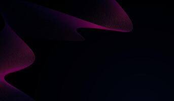 Dark Modern purple blue gradient flowing wave dots. Futuristic technology concept with moving lines design illustration. vector