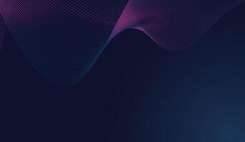 Abstract wavy lines sleek digital artwork with smooth, curving lines forming an elegant. technology background with flowing dynamic waves. illustration. vector