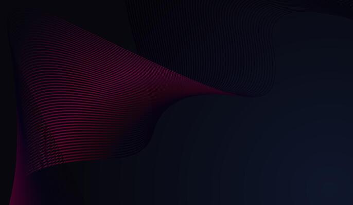 The dark red and blue abstract Shiny waving lines design element. Modern purple blue gradient flowing wave lines. Futuristic technology concept. illustration.