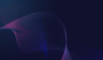 The abstract composition showcases fluid, curved lines with a glowing gradient effect with flowing dynamic waving line in pink and blue illustration. vector