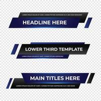 Futuristic design lower third banner, Broadcast news lower third banner template design. Lower third bar template for breaking news. headline title. vector