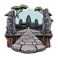 Angkor Ruins Soft Gradient vector