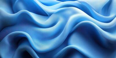 Soft blue fabric creates gentle waves and texture under natural light showcasing elegant draping and smoothness photo