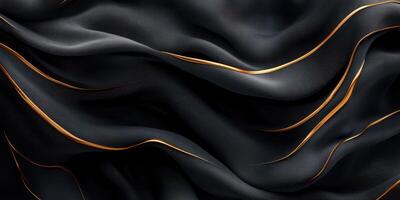 Fabric with golden accents flowing elegantly in a soft and dynamic arrangement photo