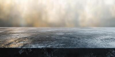 Surface reflecting soft light in an ethereal setting during early morning hours photo
