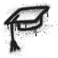 Spray Painted Graffiti toga hat icon Sprayed isolated with a white background. vector